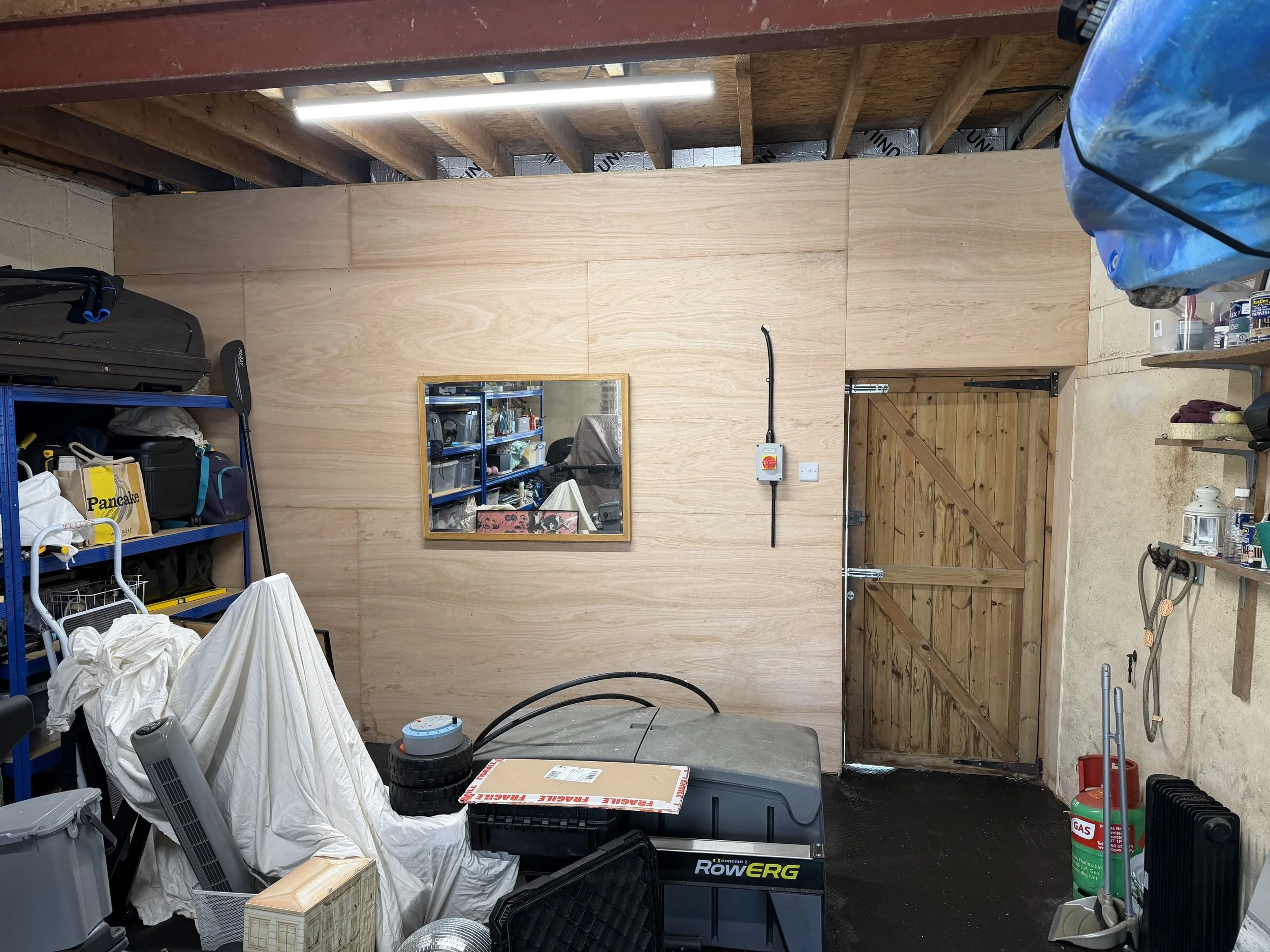 Garage stud wall completed in Exmouth