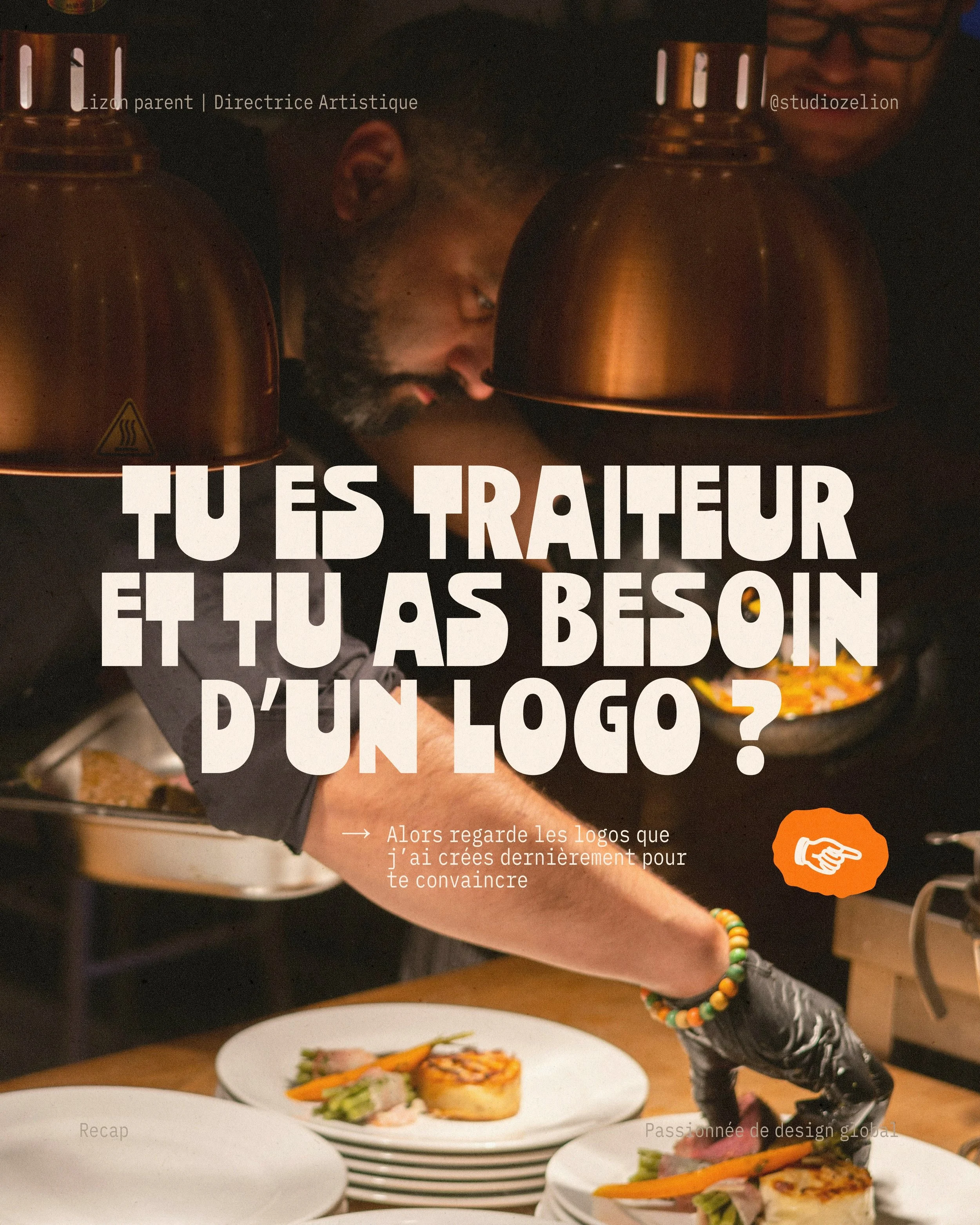 Tu es traiteur et tu as besoin d&rsquo;un logo ?👀

Ton savoir-faire m&eacute;rite une identit&eacute; visuelle &agrave; la hauteur de ta cuisine.

Un logo qui refl&egrave;te ton univers, qui donne envie de d&eacute;couvrir tes cr&eacute;ations et qu
