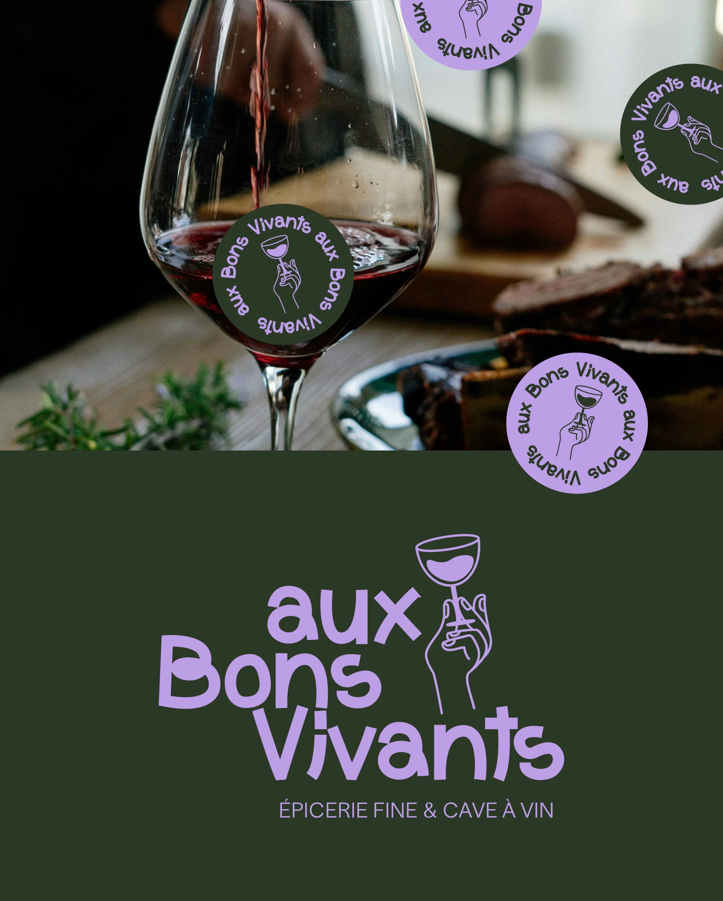 Aux Bons Vivants &mdash; Identit&eacute; visuelle &amp; branding

Une identit&eacute; de caract&egrave;re, entre convivialit&eacute;, gourmandise et passion du bon vivant.

Un univers graphique audacieux, port&eacute; par un duo de couleurs contrast&