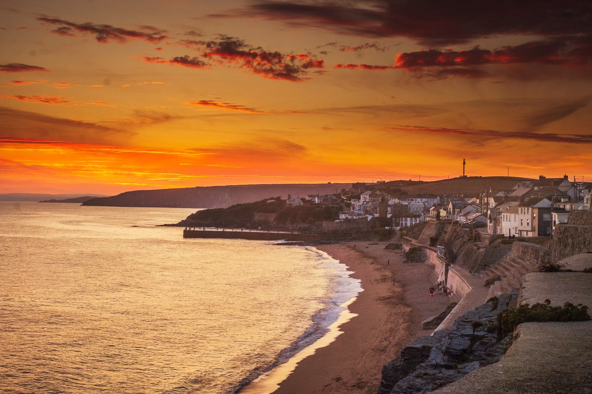 Sunset Harbour Porthleven