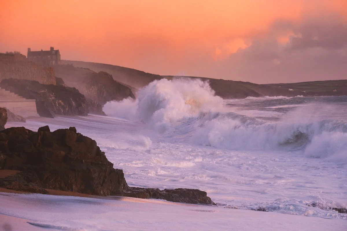 Porthleven Beach Sunset