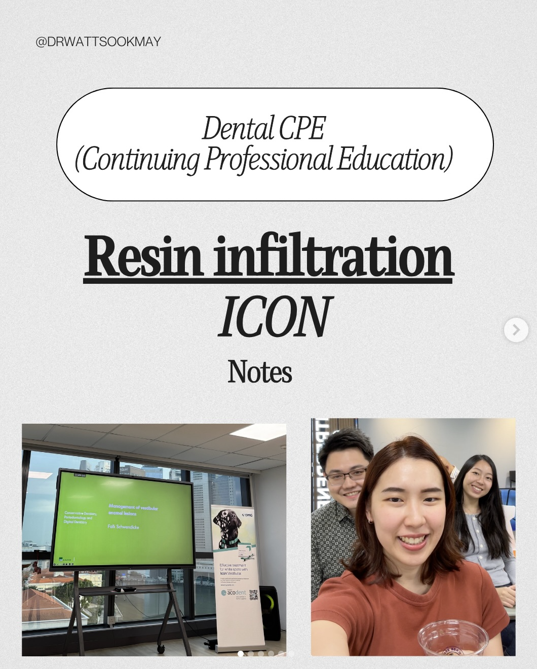 Resin infiltration CPE course 
