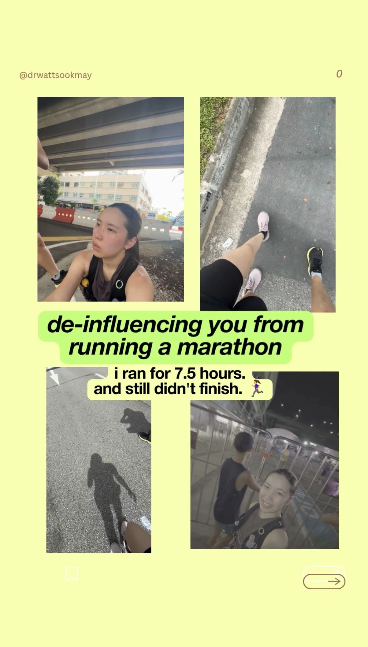 de-influencing you from running a marathon
