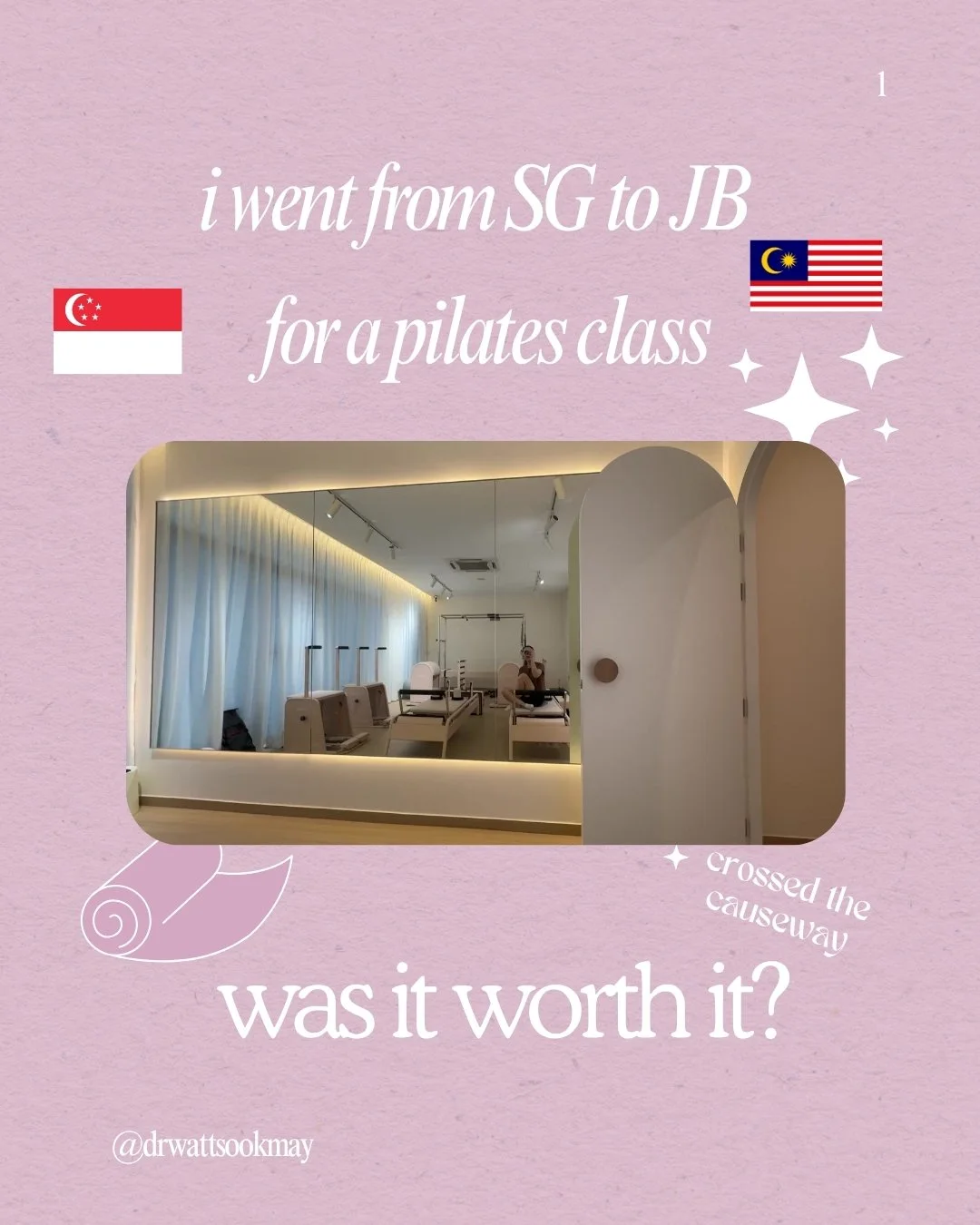 I went to pilates in JB… 