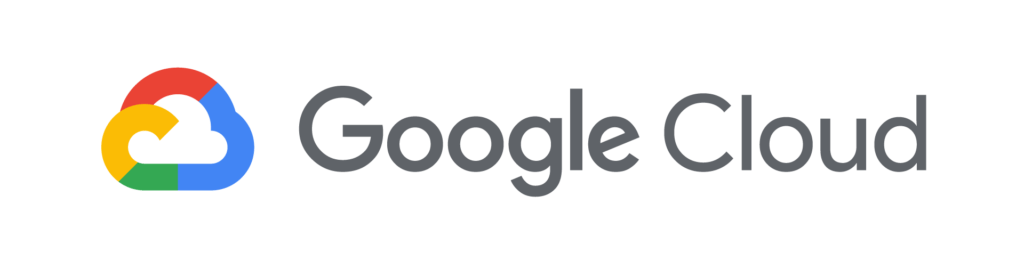 Google Cloud logo with a multicolored cloud icon and the text 'Google Cloud' in gray.