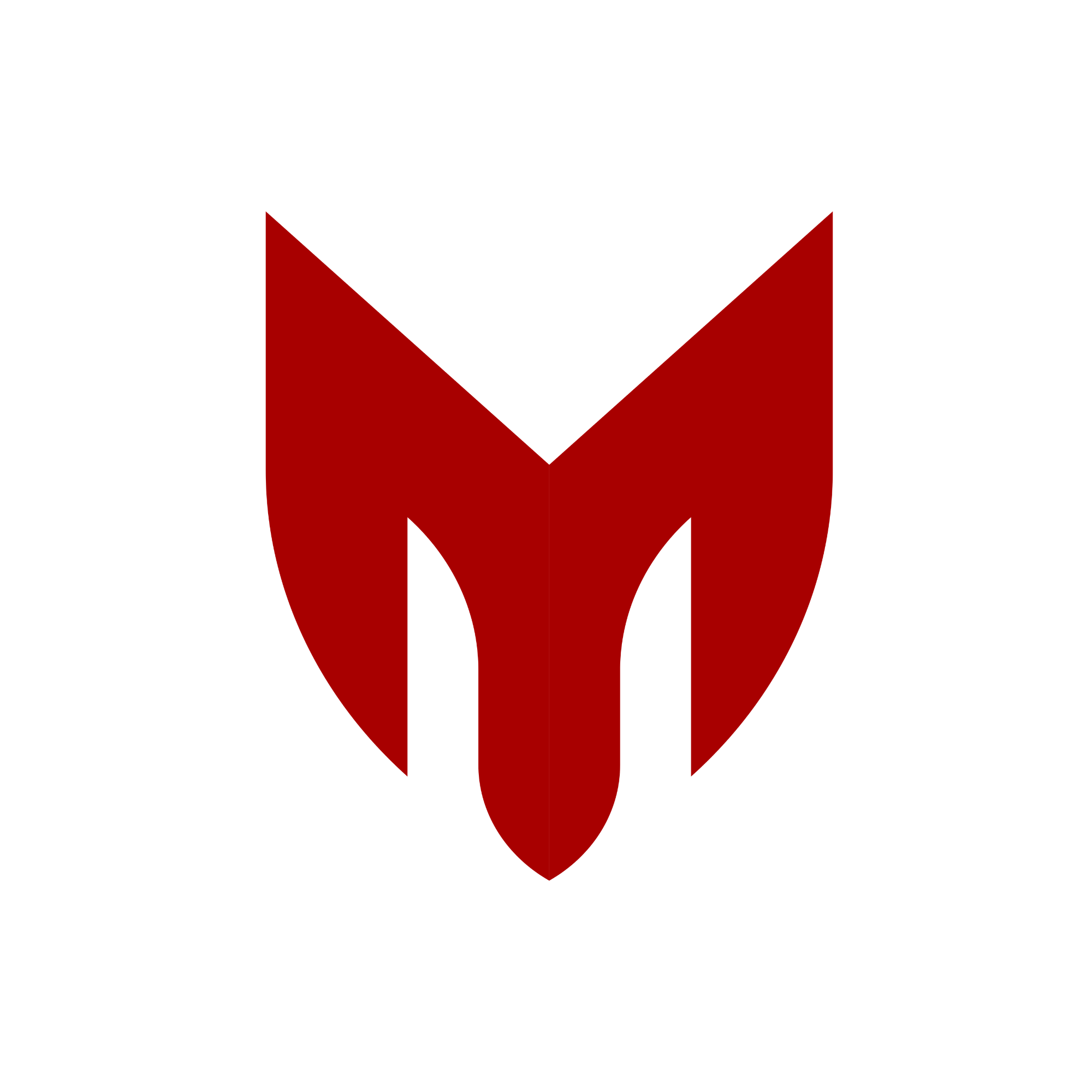 A stylized drawing of a devil's face with red and black features, sharp horns, and a menacing expression.