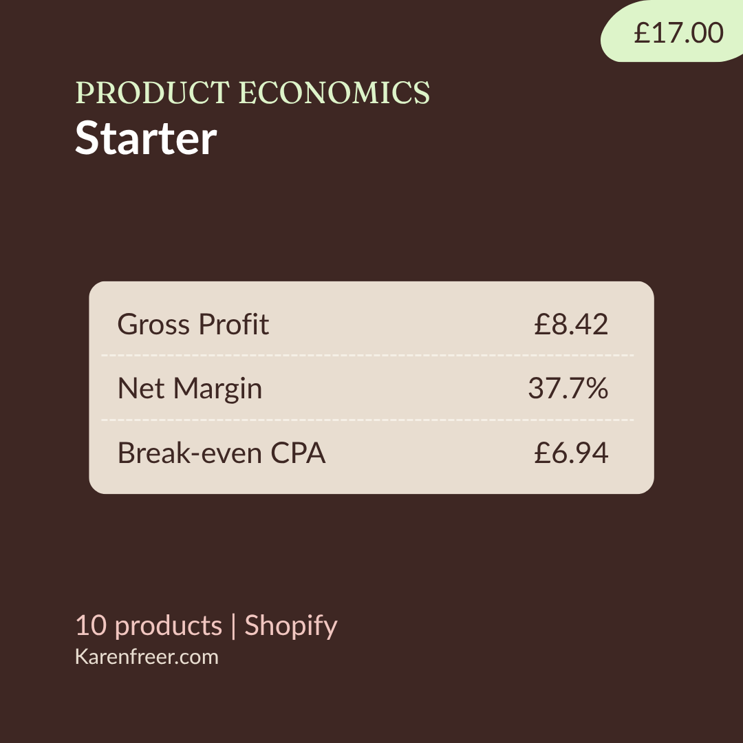 Product Economics Calculator - Starter
