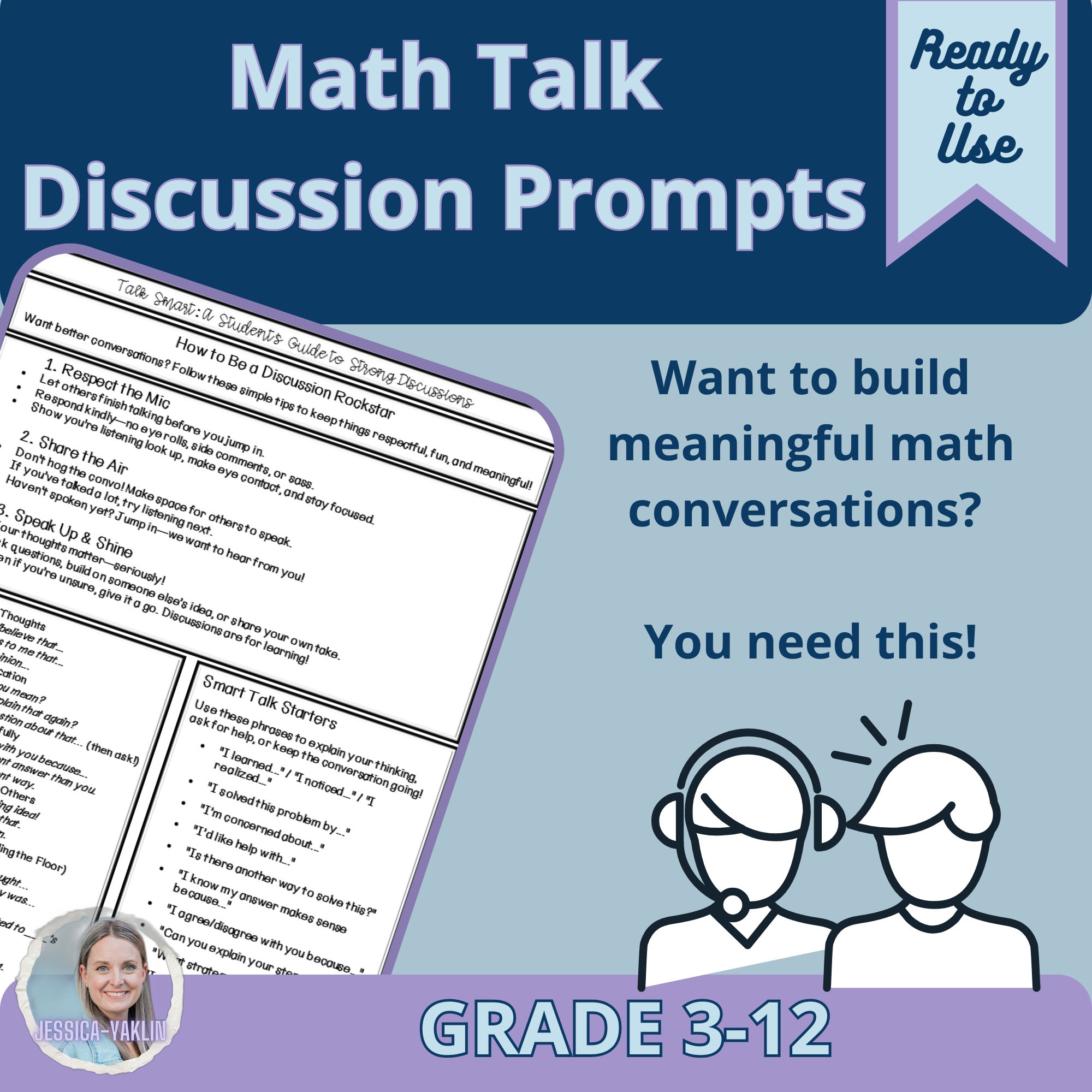 Math Talk: Guide to Strong Discussions & Bulletin Board
