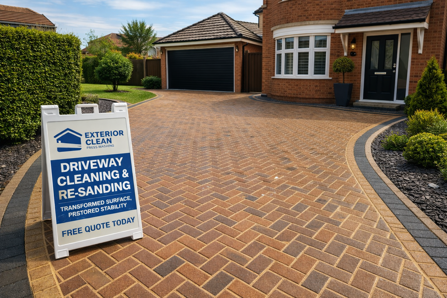 Driveway Cleaning & Re-Sanding