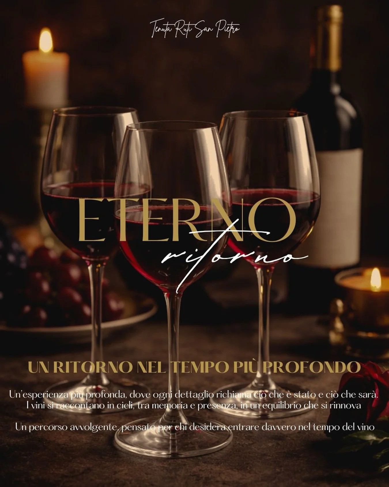 &ldquo;Eterno ritorno&rdquo;. 

Friedrich Nietzsche immaginava il tempo come un ciclo infinito. 
Da questa visione prende forma il nostro percorso pi&ugrave; immersivo. Un&rsquo;esperienza che non si limita a scorrere, ma ritorna, si approfondisce, s