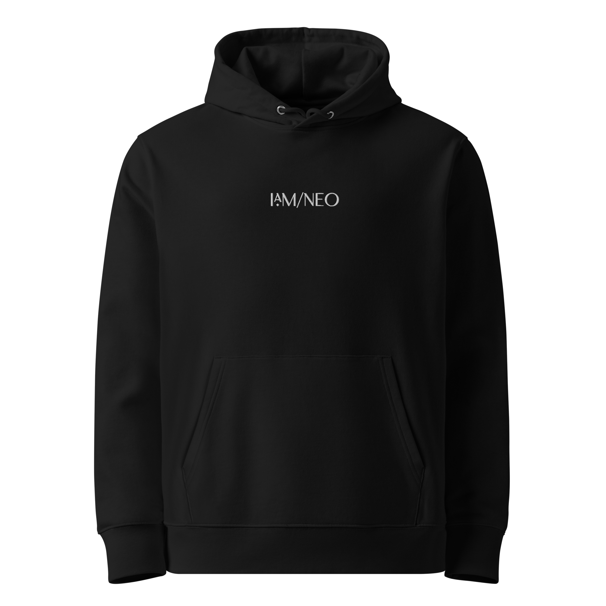 White on Black Hoodie