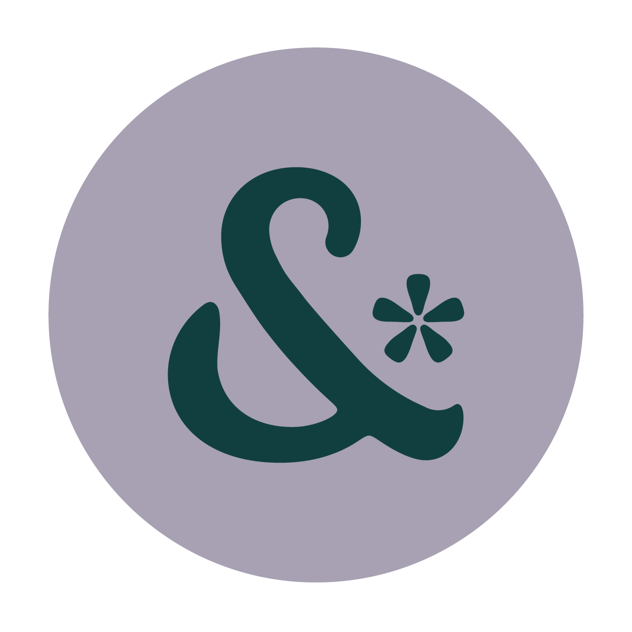 A stylized letter 'L' with a small asterisk-like symbol next to it, all inside a gray circle.