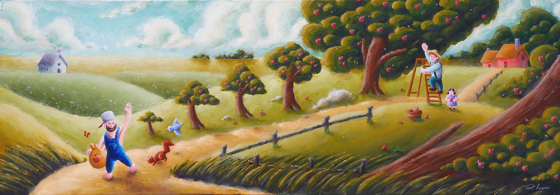 Johnny Appleseed Planting Seeds for Another (2026) 12" x 36"