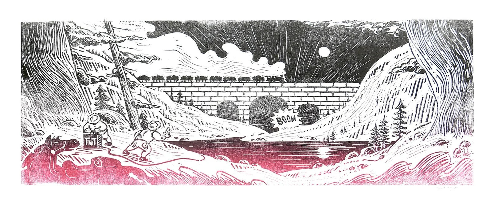 Robbery on the Robber-baron Railway (2025)
12" x 36"