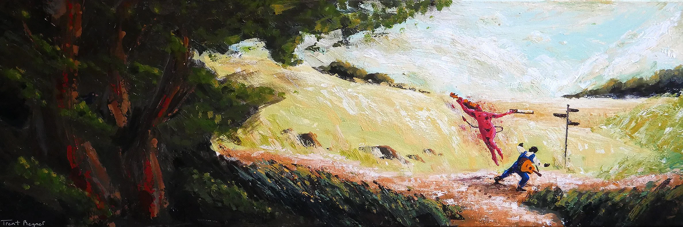 Temptation at the Crossroad (2023)
12" x 36"