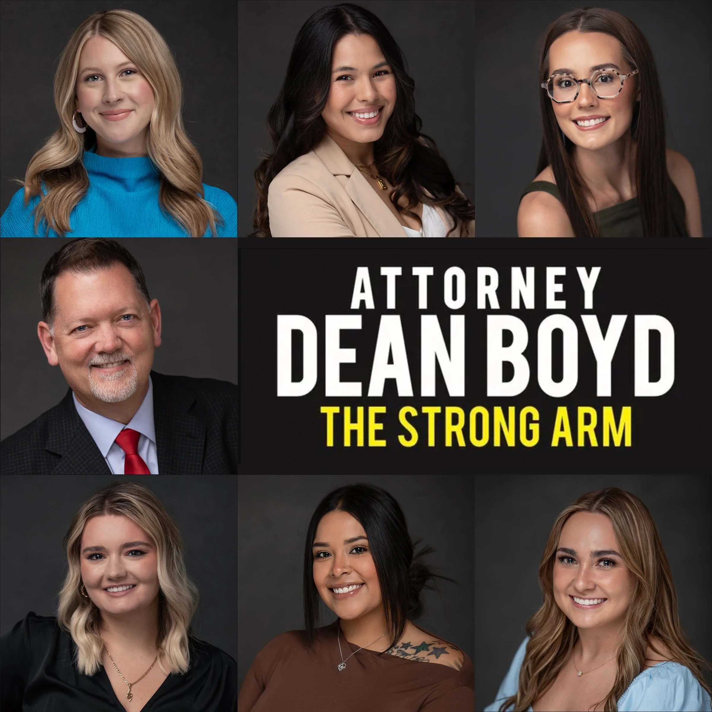 Attorney Office staff headshots with consistent lighting and background for a local Amarillo Law Office.