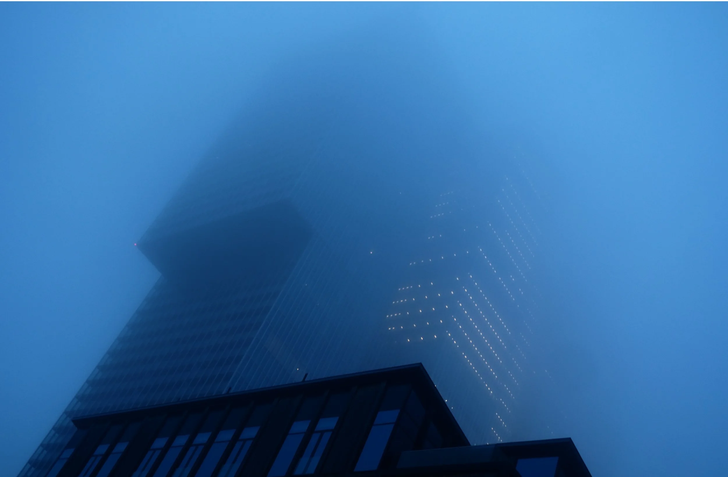Foggy Rotterdam. CyberPunk 