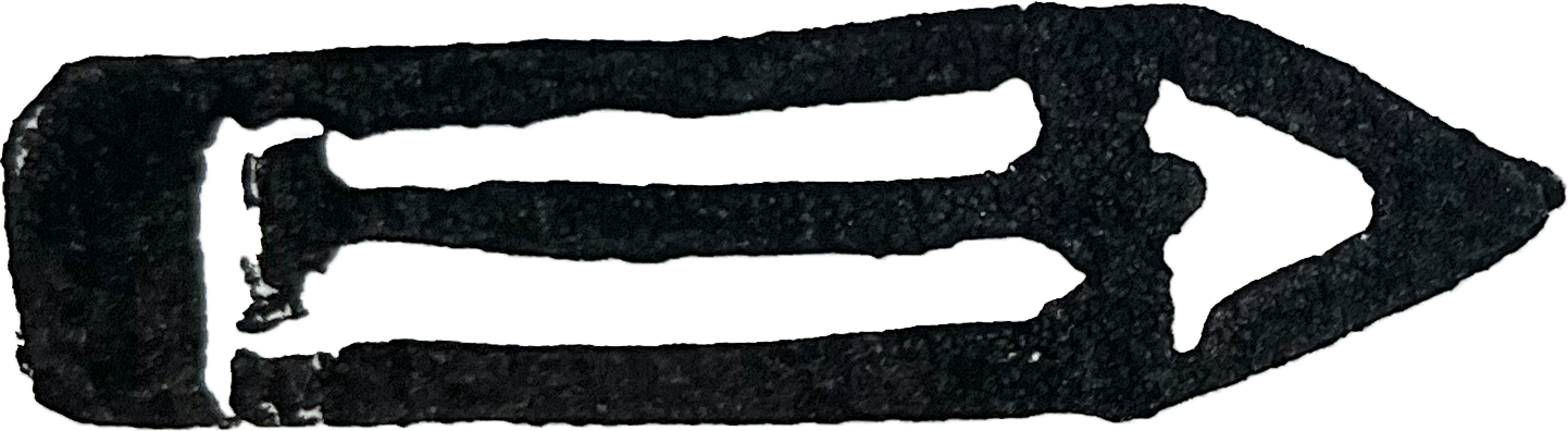Une image noir et blanc représentant un crayon fait en linogravure