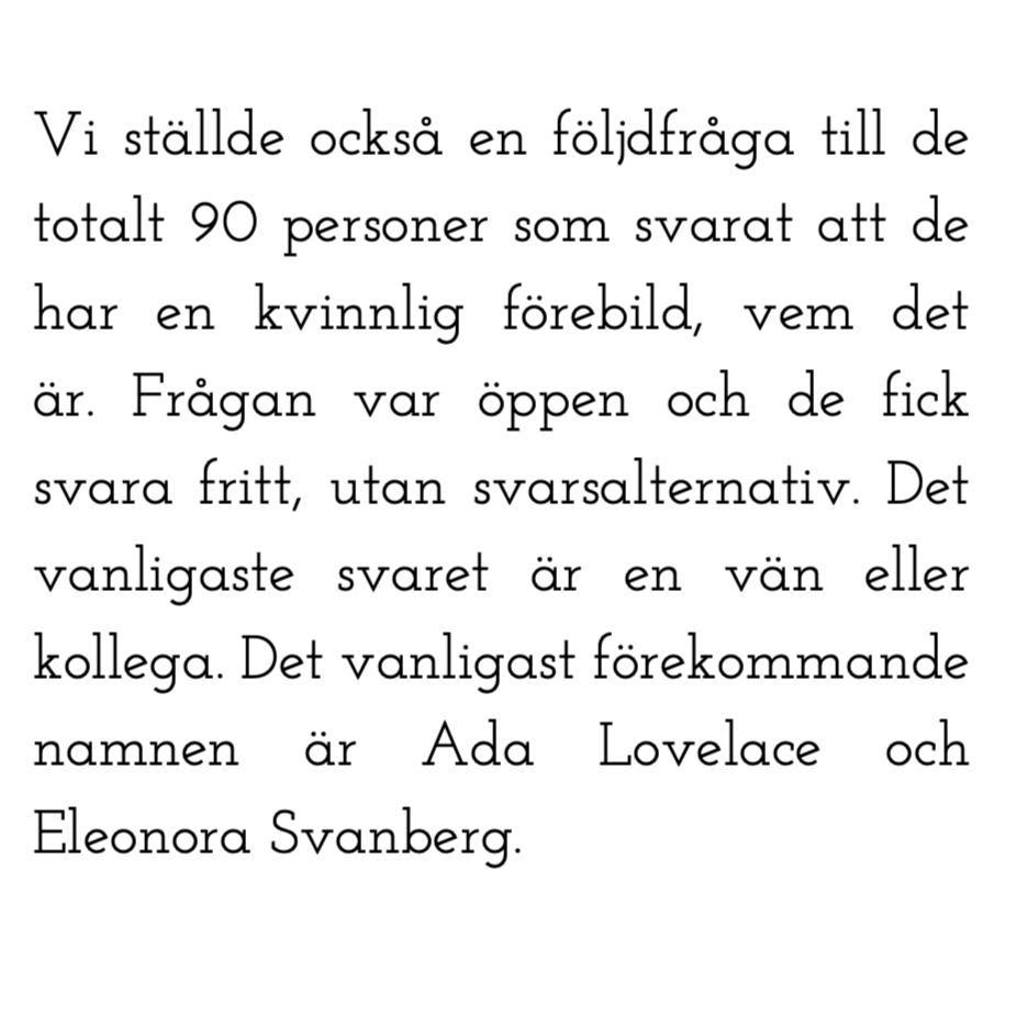 In a survey conducted by Insight Intelligence, I was mentioned (alongside Ada Lovelace, the first programmer) as the most common role model by 90 young women.