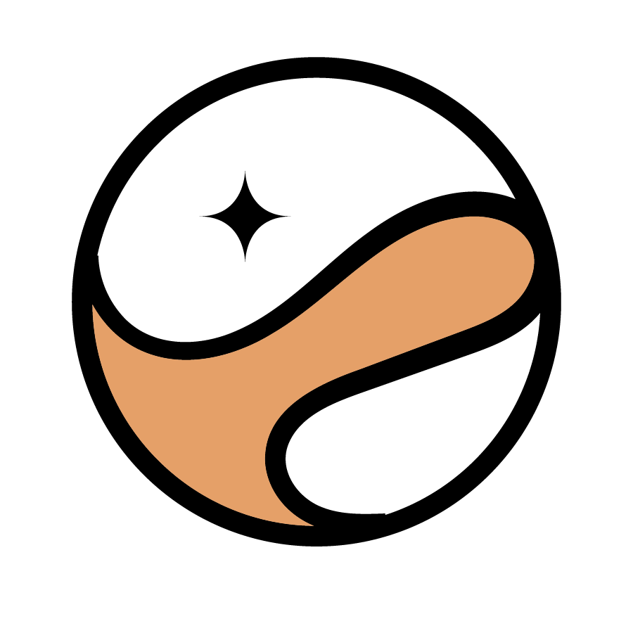 Illustration of a tan spoon on a black background