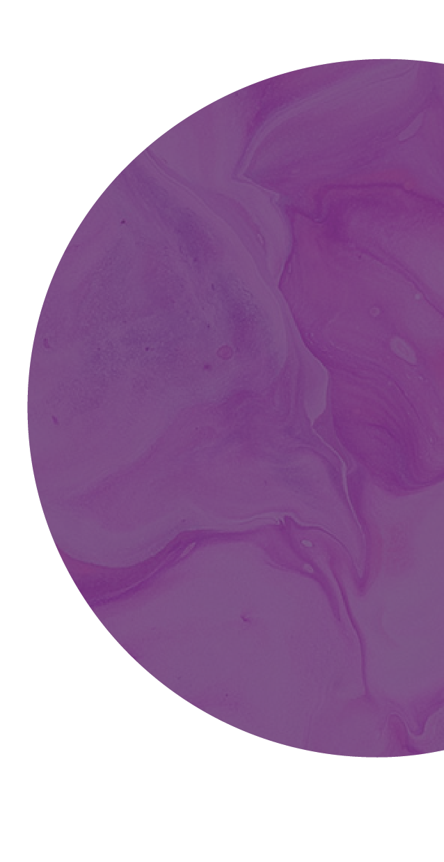 Close-up of a purple and pink marbled abstract design on a spherical object, possibly a decorative item or art piece.