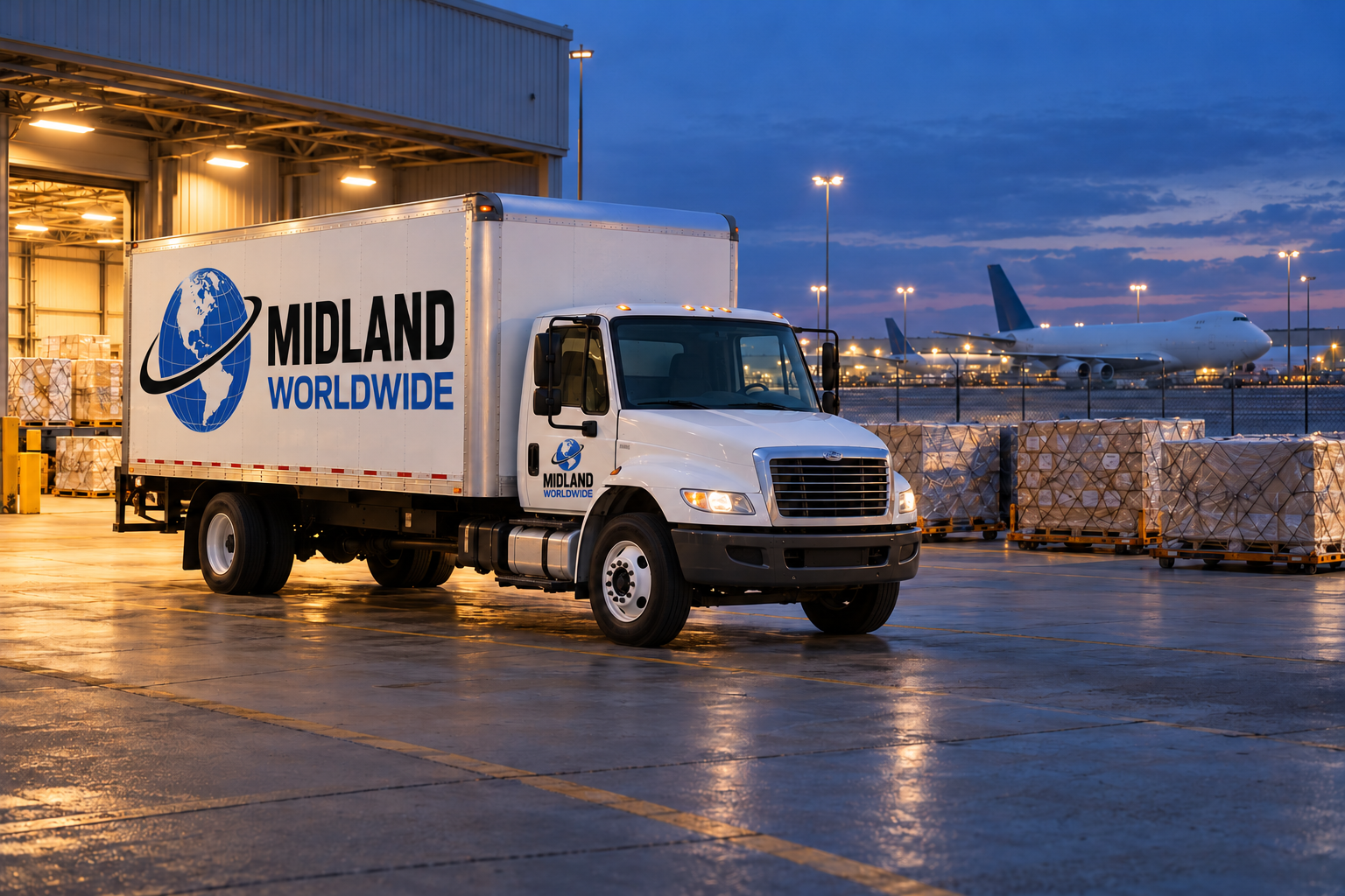 Airport Cargo Recovery — JFK • EWR • PHL. Illustrative branded image.