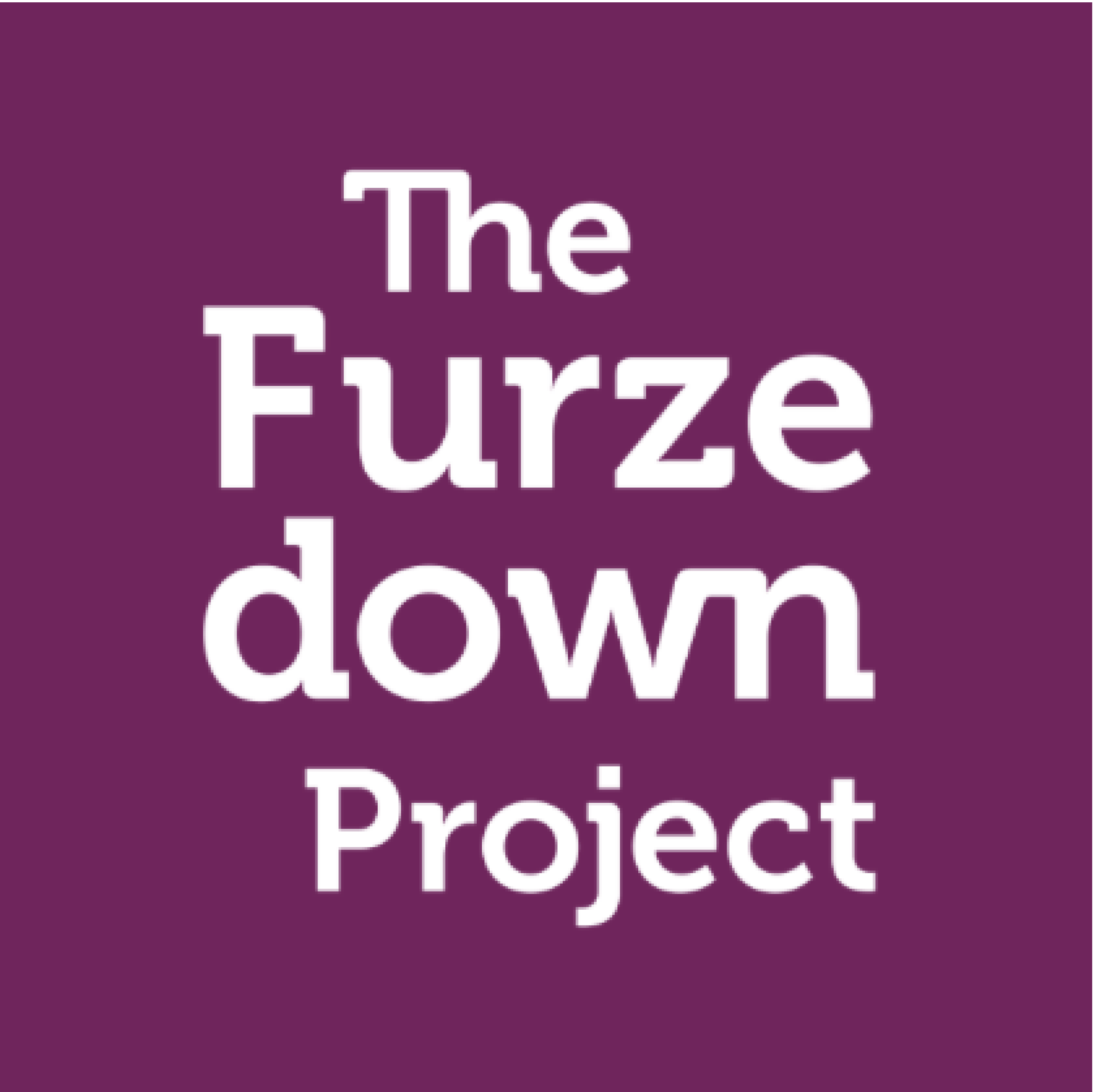 Text on a purple background reading 'The Furze down Project' in white font.