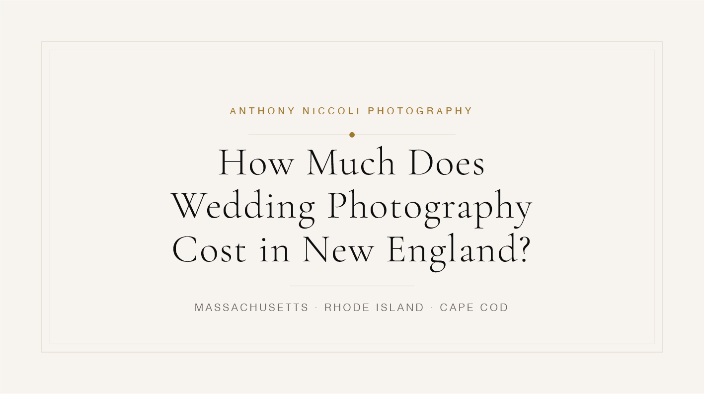 How much does a wedding photographer cost in New England?