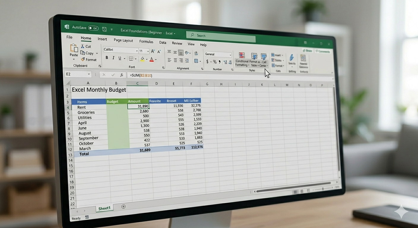 Excel Foundations (Beginner)