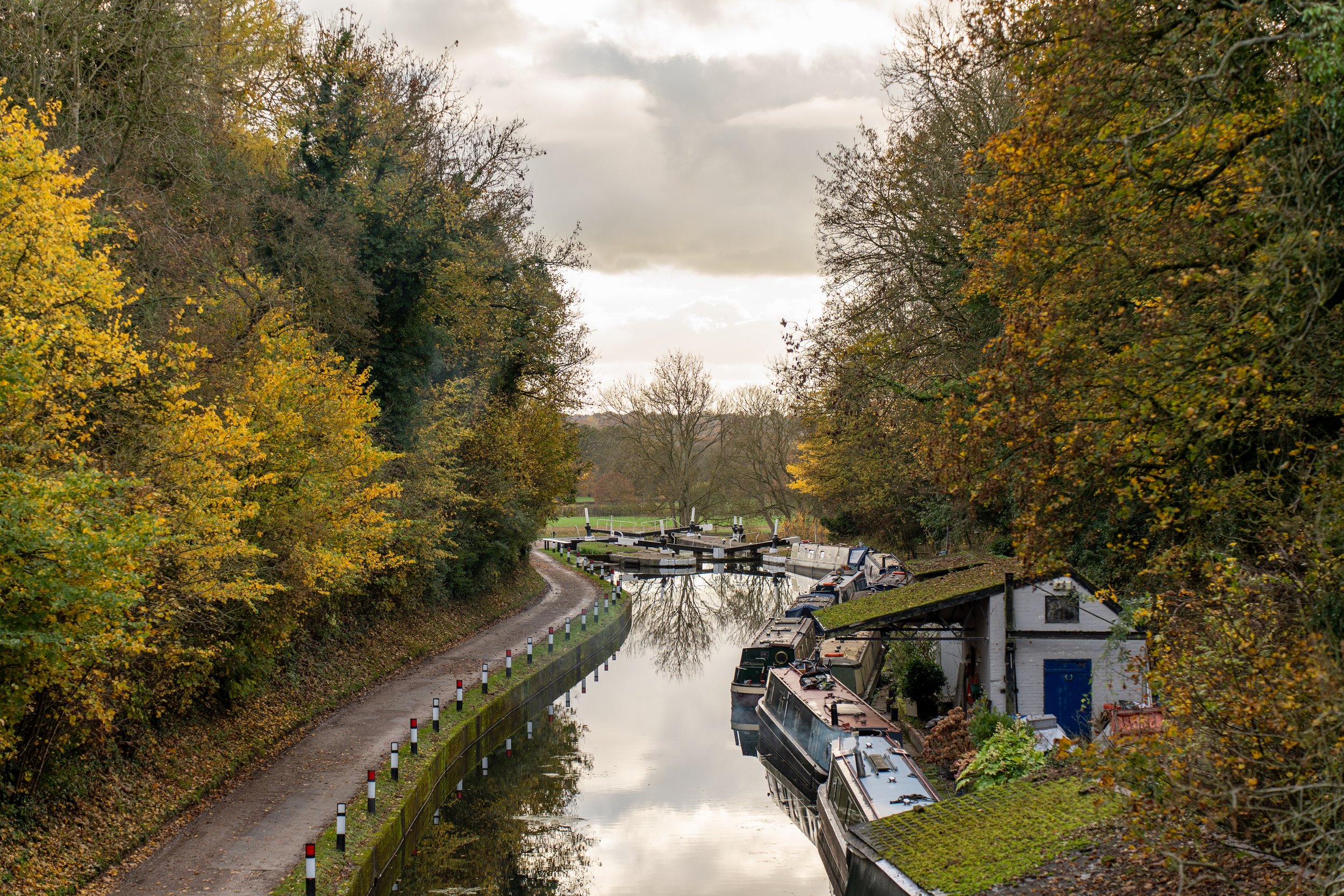 Canal Landscape scene.  Taken on the Grand Union Canal in the West Midlands