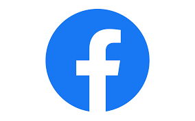 Facebook logo with white lowercase 'f' on blue circular background