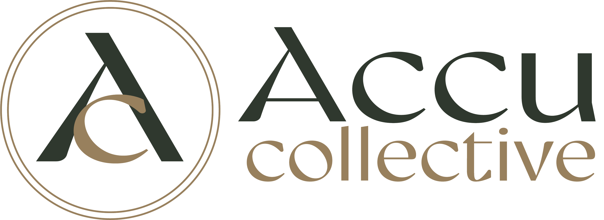 Logo of the AccuCollective with a stylized A inside a circle, and the words "Accu" in dark green and "collective" in brown.