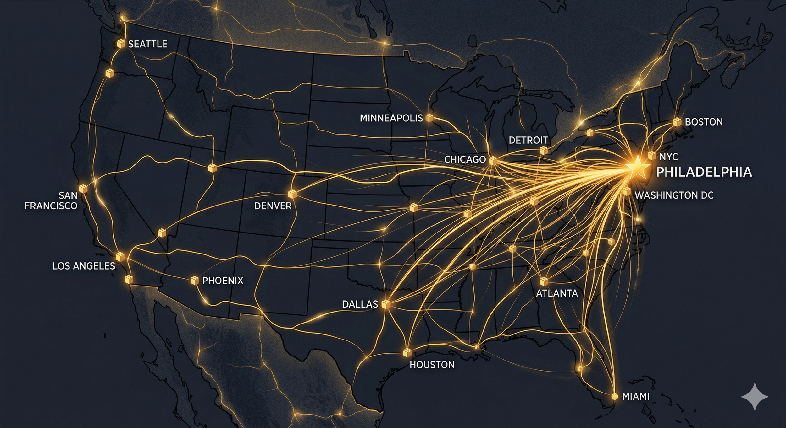Mid-Atlantic Routing Map