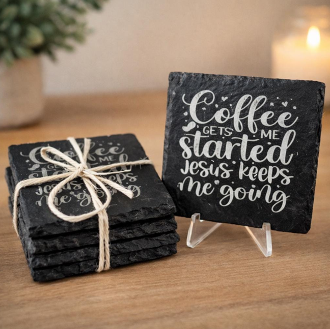 Custom faith coasters rrcustomcreations.com