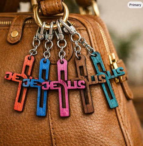 Handcrafted Multi-Color Jesus Keychains
