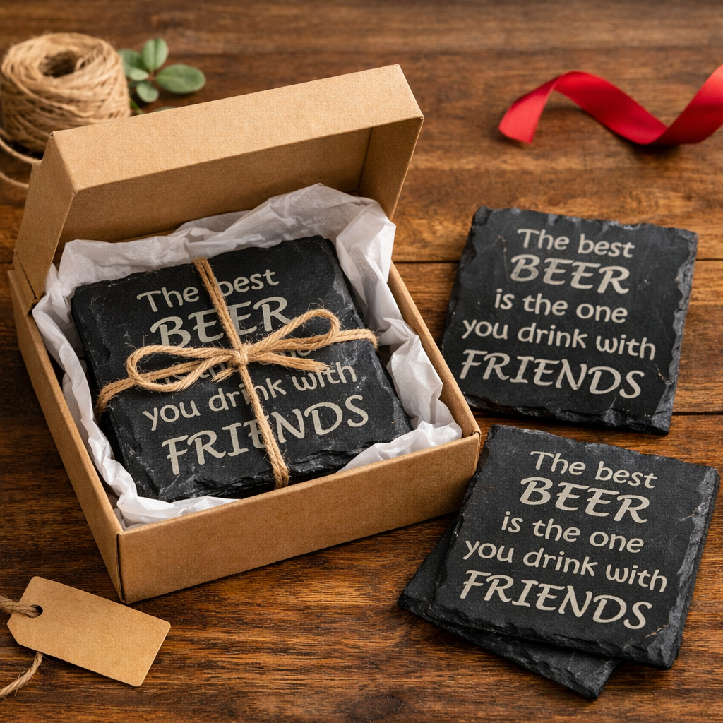 Custom Slate Beer Coasters