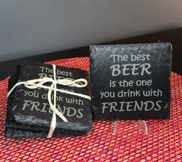 Custom Slate Beer Coasters