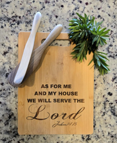 Personalized Faith Bamboo Cutting Board