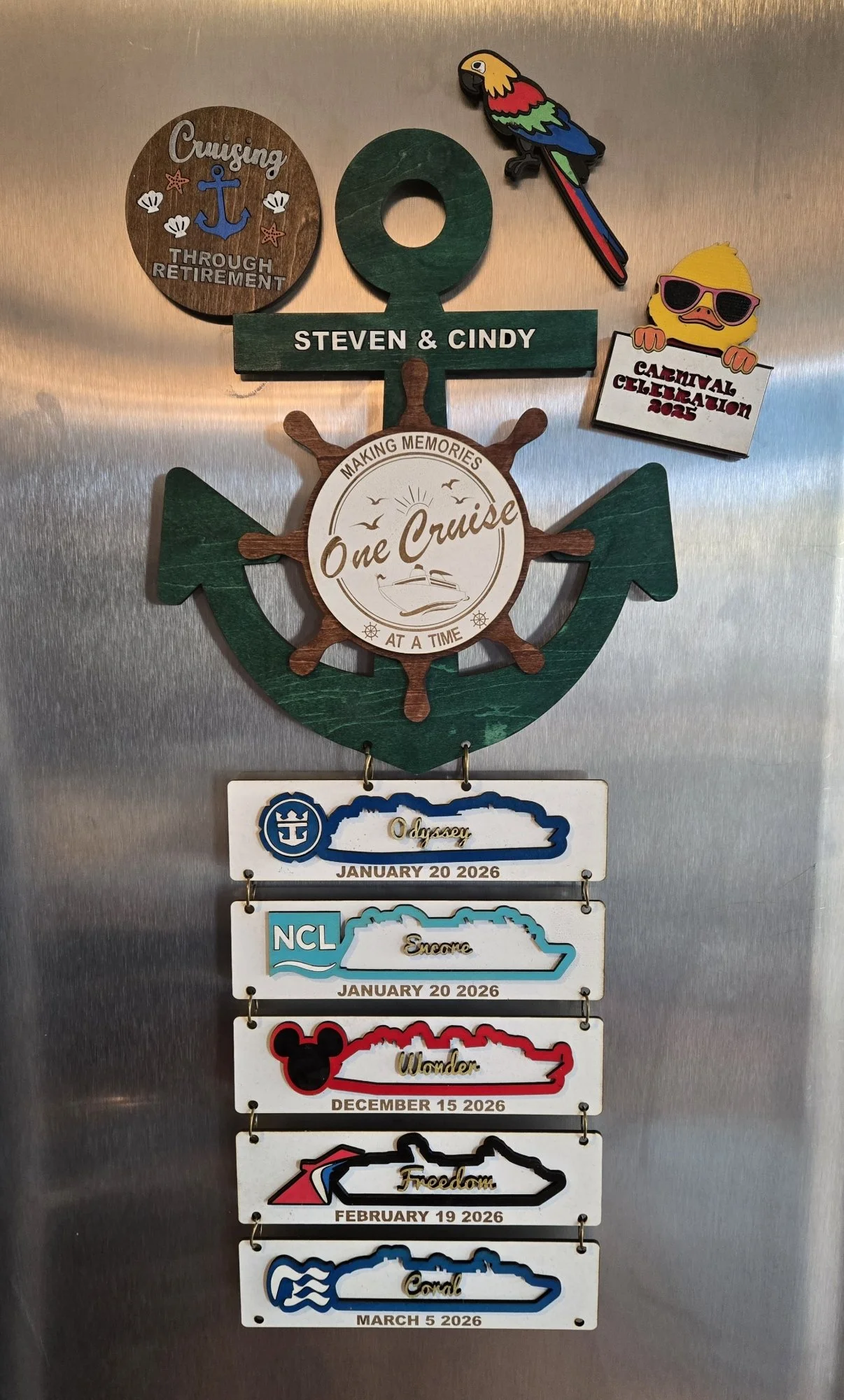 Cruise door magnet with ships