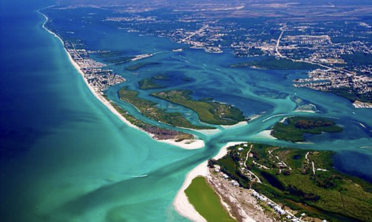 Englewood beach with turquoise waters, islands, beaches, Manasota beach, beach weddings