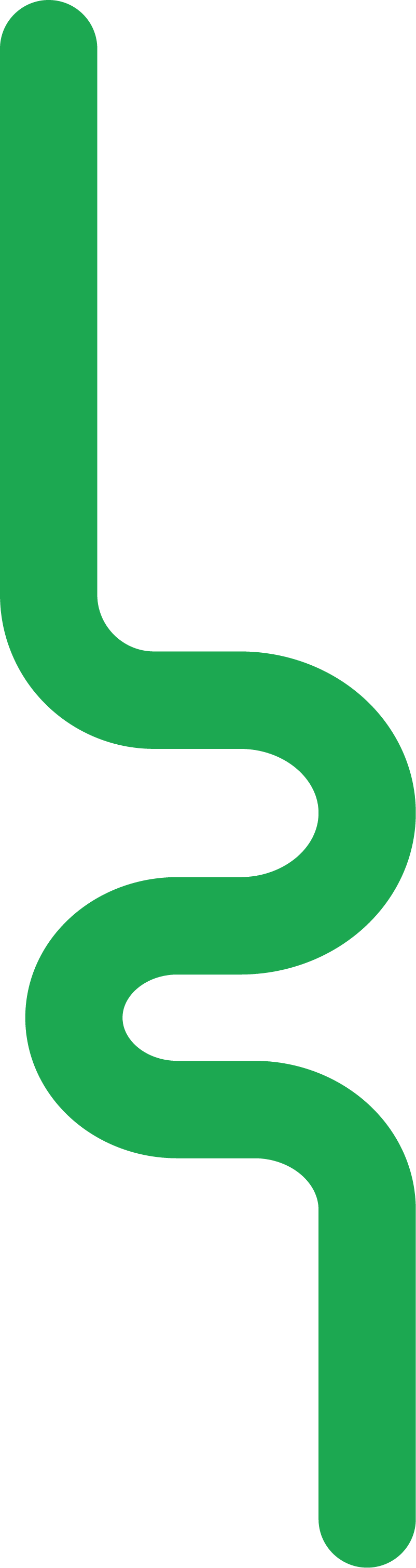 A green curved line on a black background.