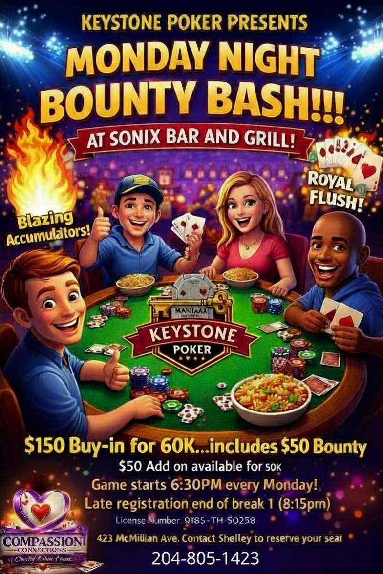 MONDAY NIGHT POKER AT  SONIX BAR AND GRILL