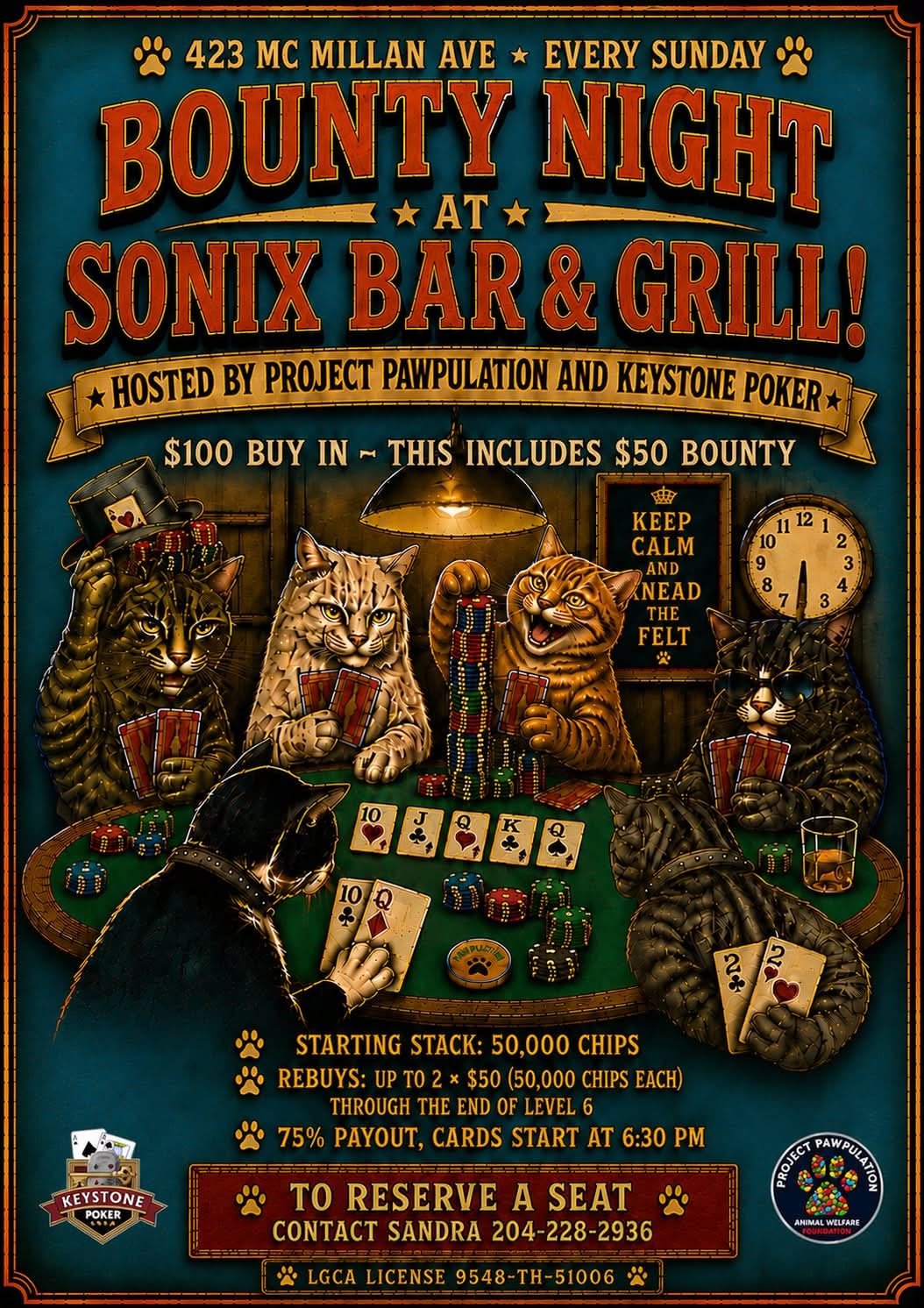 Sunday Night 50/50 Bounty At Sonix Bar and Grill 