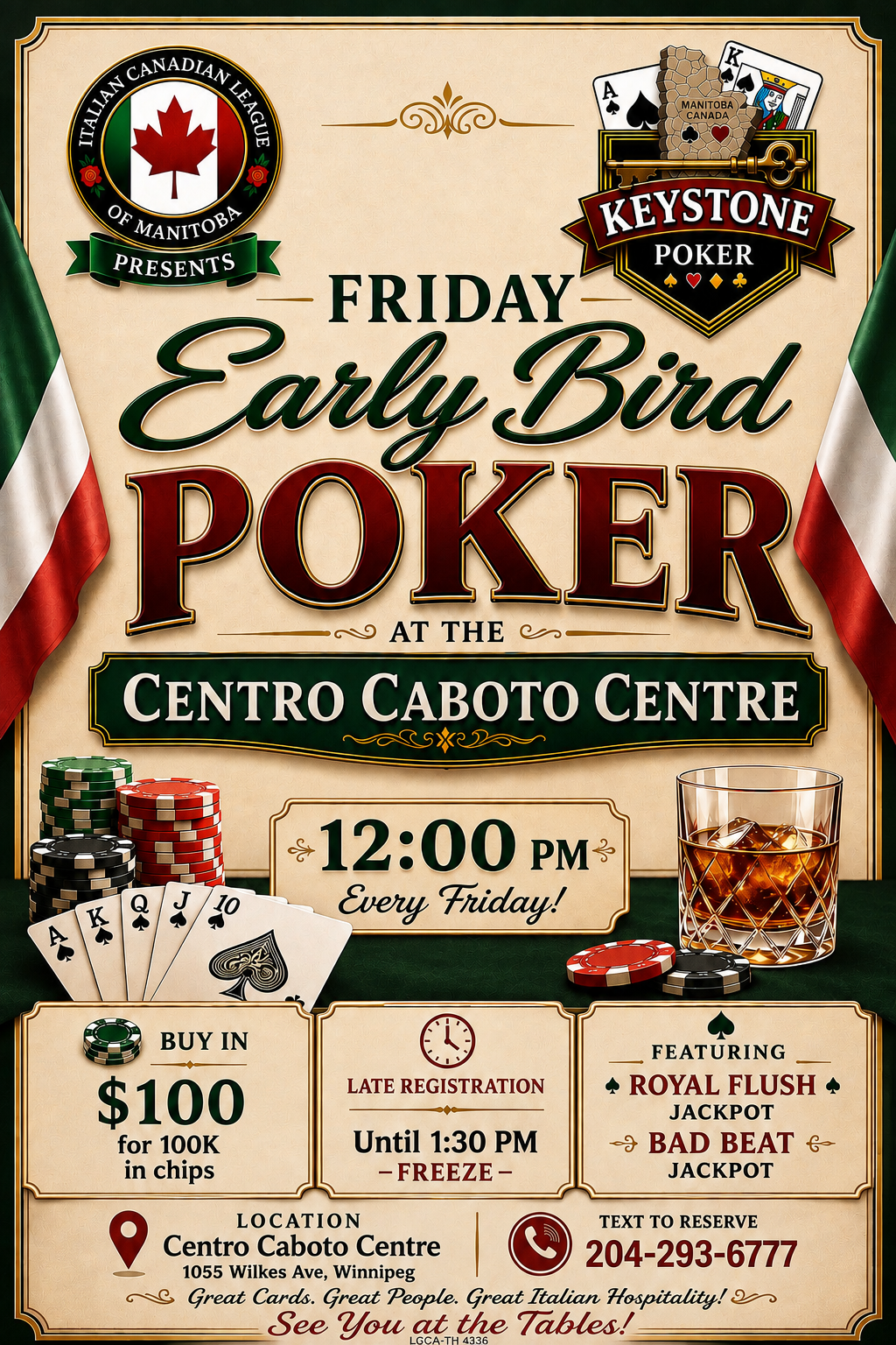 Friday Early Bird at The Caboto Center