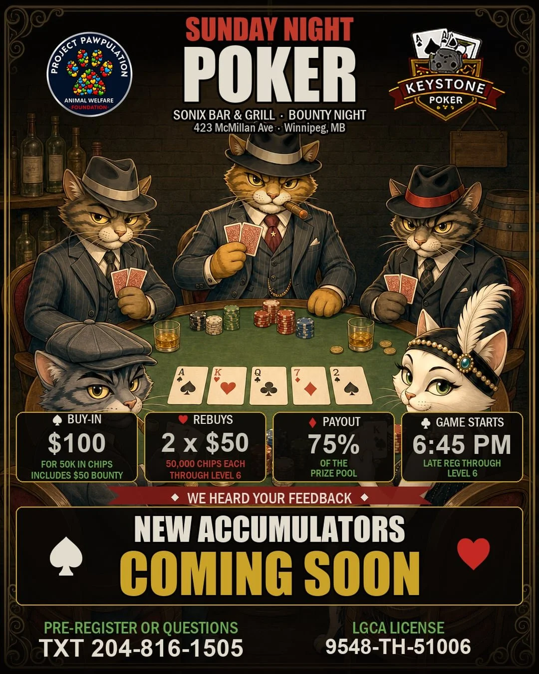 Sunday Night 50/50 Bounty At Sonix Bar and Grill 