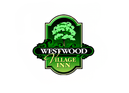 Logo for Westwood Village Inn featuring a green tree and text