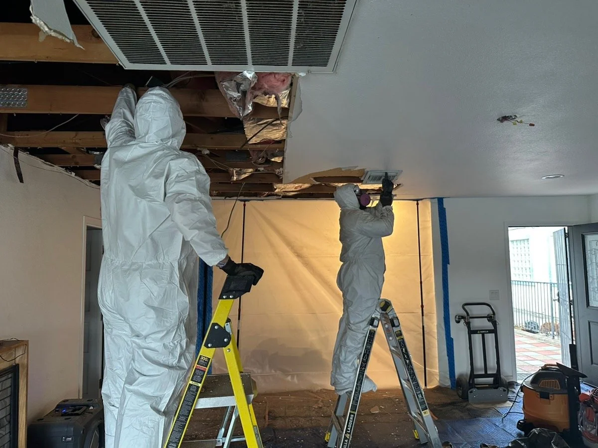 Northpoint Technicians doing source removal on a fire and smoke damage job 