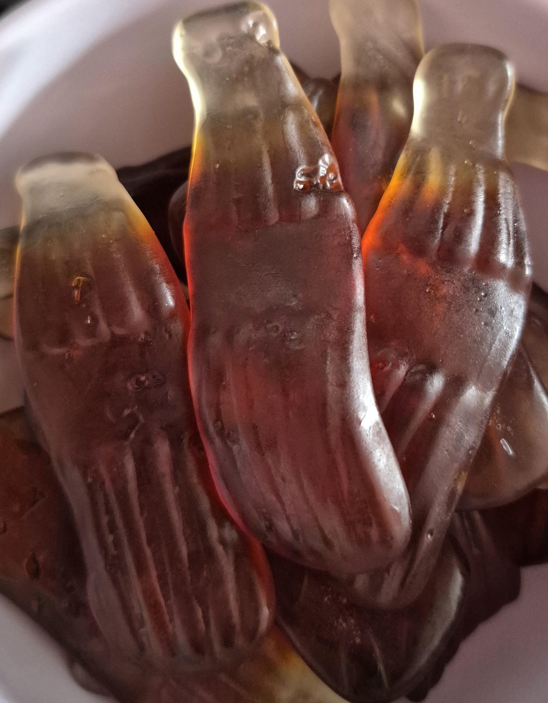 Giant cola bottles