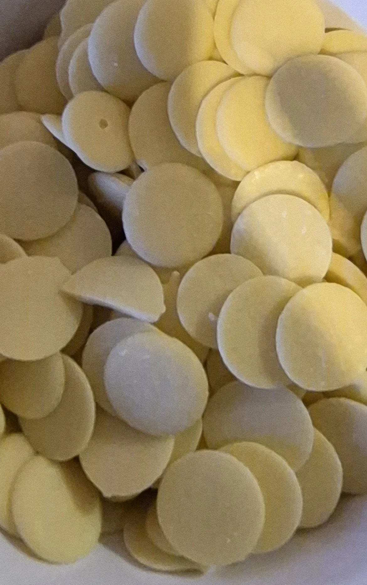 White chocolate drops