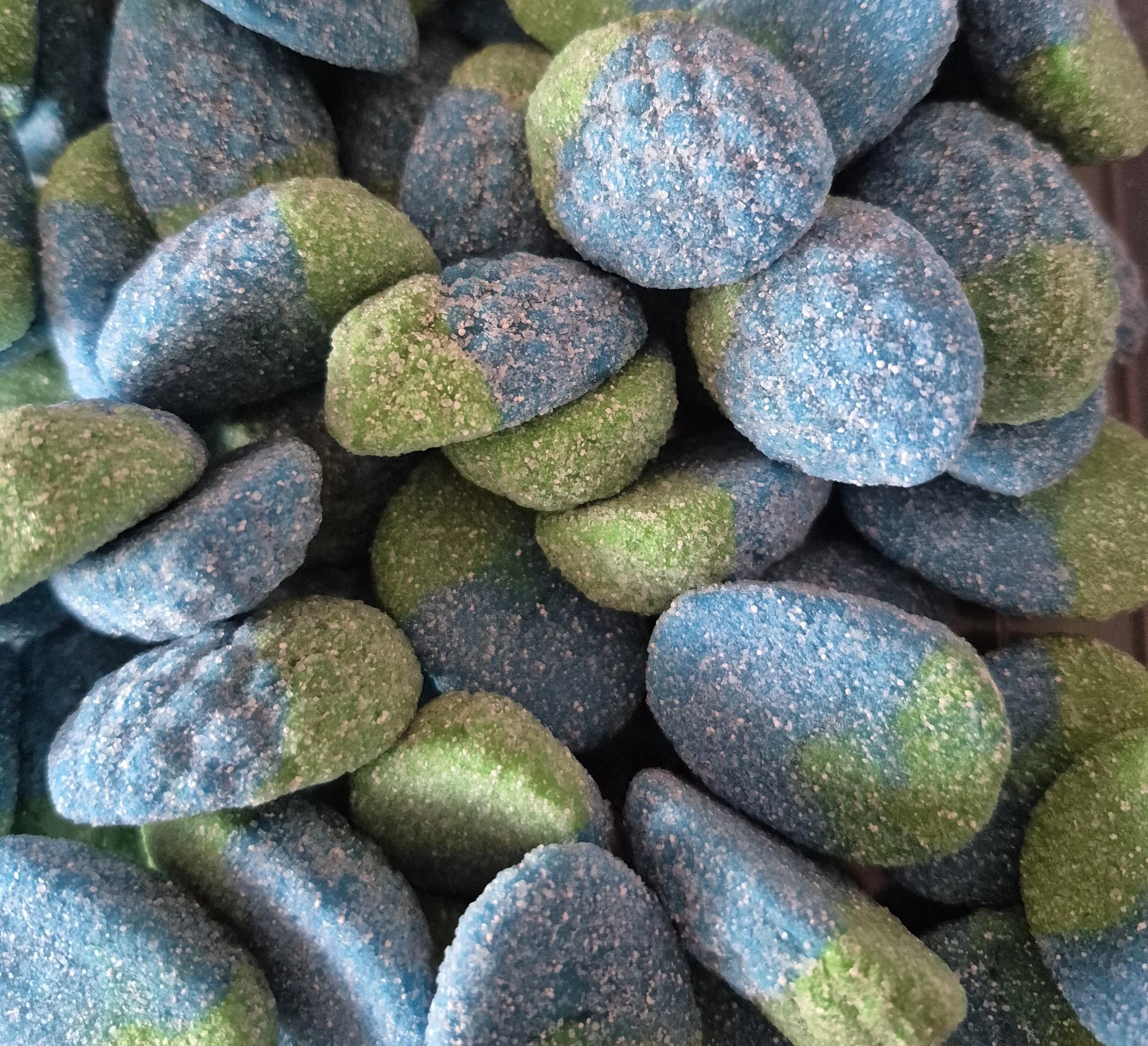 Jelly filled blue raspberries